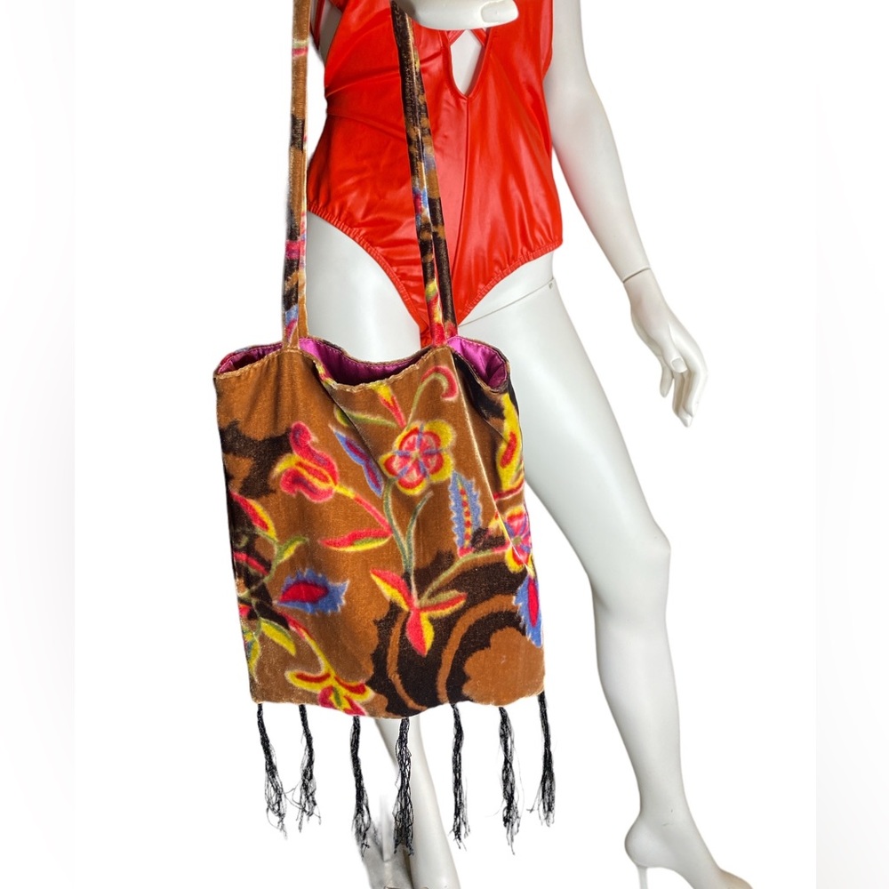Anthropology fringe, bikini bag